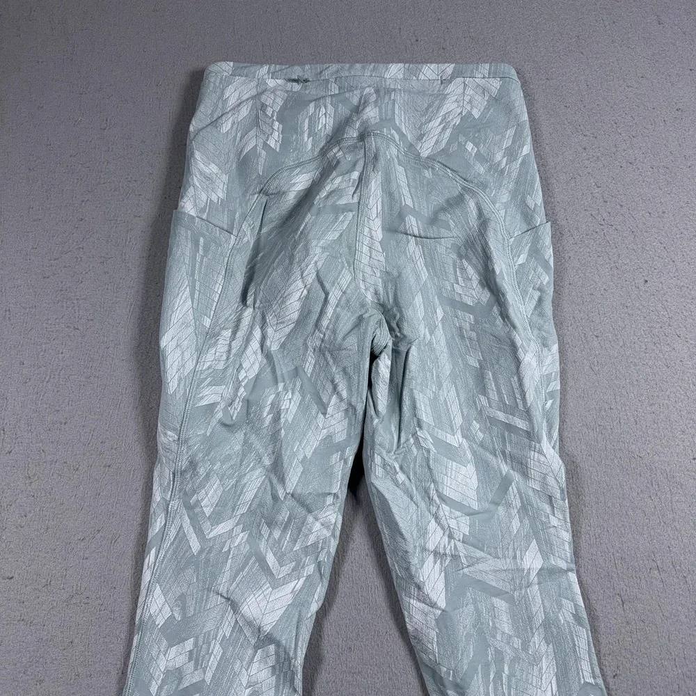 Lululemon Align Yoga Pants Size 6 Green Geometric High Rise Women Sport Leggings